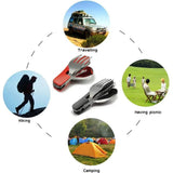 Juego de utensilios de camping plegables: cuchillo, tenedor y cuchara multifunción para viajes al aire libre y picnic 