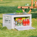 Portable Folding Camping Storage Box with Bench and Chopping Board