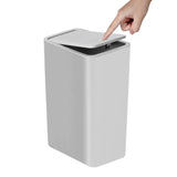 Papelera de baño con tapa a presión: papelera compacta para inodoro, dormitorio y sala de estar