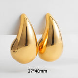 Gold-Plated Stainless Steel Geometric Hoop Earrings – Waterproof & Tarnish-Resistant