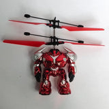 Robot volador con detección de gestos Mech Warrior: dron luminiscente con LED y control mediante aplicación