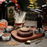 Kit para ahumar cócteles: juego para ahumar whisky con astillas de madera y accesorios de barra