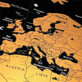 Vintage World Scratch Map Poster – Retro Travel Wall Décor for Home, Office & Gifts