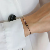 Pulsera de cristal protectora hecha a mano para la empatía y la fuerza: cuarzo rosa, turmalina negra, amatista y ojo de tigre
