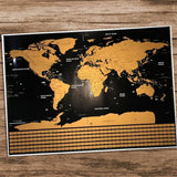 Vintage World Scratch Map Poster – Retro Travel Wall Décor for Home, Office & Gifts