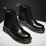 Men's & Women's Genuine Leather Motorcycle Boots – Waterproof, Anti-Slip Ankle Boots for All Seasons