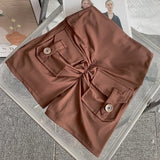 Women's High Waist Yoga Shorts with Pockets - Quick-Drying Gym & Running Shorts
