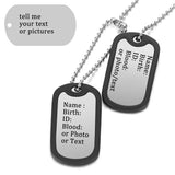 Personalized Stainless Steel & Titanium Pendant Necklace – Custom Engraved Jewelry for Men & Women