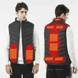 USB Heated Vest for Men & Women – 23-Zone Electric Heating Winter Vest, Thermal Warm Jacket