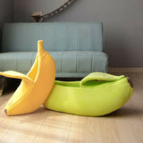Cozy Banana Cat Bed – Soft Plush Pet House for Cats and Small Dogs