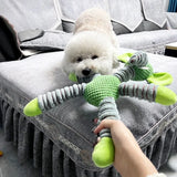 Indestructible Squeaky Plush Dog Toy - Durable Chew Toy for Large Dogs with Dental Benefits
