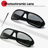Gafas de sol fotocromáticas VIVIBEE para hombre, gafas deportivas negras para mujer, gafas de sol polarizadas que cambian de color para conducir 2025