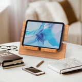 Adjustable Lazy Bamboo Tablet Stand – Creative Desktop Phone Holder for iPhone, iPad, and More