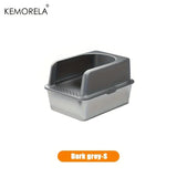 XL Stainless Steel Cat Litter Box with Lid – High Sides, Odor-Resistant, for Large & Small Cats
