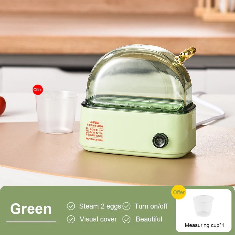 Cocedor de huevos eléctrico multifuncional: apagado automático y diseño compacto