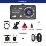 4.0 Inch Full HD Car Dashcam with Front and Rear Cameras – Night Vision, G-Sensor, and Loop Recording