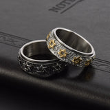 8mm Star of David Spinner Ring - Stainless Steel Jewish Hexagram Fidget Ring for Men & Women