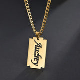 Collar con nombre y corona personalizado: joyas de acero inoxidable personalizadas para hombres y mujeres