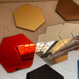Pegatinas de pared con espejos hexagonales en 3D: decoración moderna para el hogar