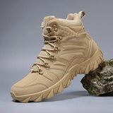 Men’s Tactical Desert Boots – Mid-Calf Military Work Boots with Lace-Up Design