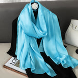 Elegant Silk Scarf – Luxury Solid Color Shawl & Pashmina for Women