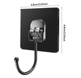 Ganchos de pared de PVC para bolsos, bufandas y accesorios: gancho de almacenamiento multiusos (negro, dorado, transparente) 