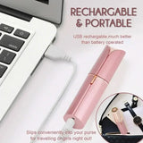 Lipstick-Sized Electric Facial Hair Remover - USB Rechargeable Eyebrow & Bikini Trimmer for Women