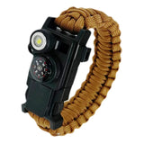 Waterproof LED Paracord Survival Bracelet – 550lb Emergency Cord with Whistle & Light