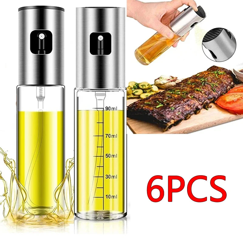 Pulverizador de aceite de vidrio para cocinar, rociador de aceite de oliva para ensaladas, barbacoas, cocina y repostería, dispensador de vinagre