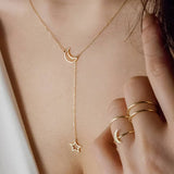 Trendy Moon Pendant Necklace for Women – Zinc Alloy Fashion Jewelry
