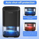 Compact Thermoelectric Dehumidifier for Small Rooms – Quiet Moisture Remover with Auto Shut-Off & Removable Tank