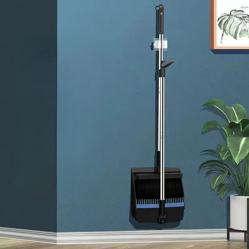 Juego de escoba y recogedor para el hogar | Cepillo barredor plegable con pala para basura