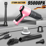 95000Pa Cordless Car Vacuum Cleaner - 4-in-1 Handheld Wet/Dry Vacuum for Home & Auto