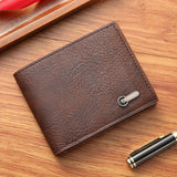 Slim Men’s Bifold Wallet – PU Leather Credit Card Holder & ID Organizer