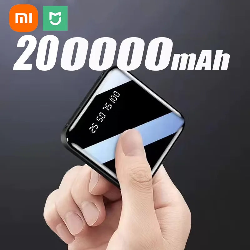 Minibatería portátil Xiaomi de 200 000 mAh: cargador portátil de alta capacidad con pantalla LED y carga rápida