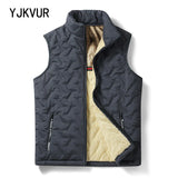 Men’s Winter Fleece-Lined Vest – Warm Casual Zipper Jacket with Turtleneck Collar