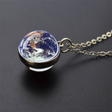 Trendy Glass Ball Pendant Necklace – Unisex Zinc Alloy Chain Design