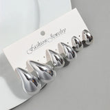 Chunky Acrylic Waterdrop Hoop Earrings – Lightweight Statement Jewelry for Women