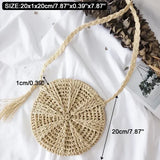 Bohemian Straw Circular Handbag for Women – Stylish, Durable & Chic