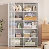 Dustproof Wardrobe & Bookshelf – High-Capacity Open Storage Cabinet for Bedroom