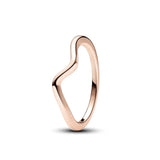 Anillo de plata 925 chapado en oro nuevo 2024 con circonita brillante y doble banda en forma de corazón para mujer, anillo Pandor original, joyería fina