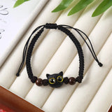 Glow-in-the-Dark Kitten Charm Bracelet for Women