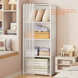 Dustproof Wardrobe & Bookshelf – High-Capacity Open Storage Cabinet for Bedroom