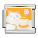DIY Cartoon Cat Italian Charm Links for Stainless Steel Bracelets – Trendy Modular Jewelry Accessories