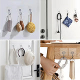 Ganchos de pared de PVC para bolsos, bufandas y accesorios: gancho de almacenamiento multiusos (negro, dorado, transparente) 