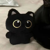 Adorable Plush Cat Keychain – Cute Black Cat Doll Keyring for Bags & Decor