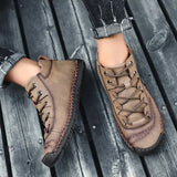 Men's Leather Snow Boots with Plush Lining – Warm, Comfortable, and Stylish Winter Footwear