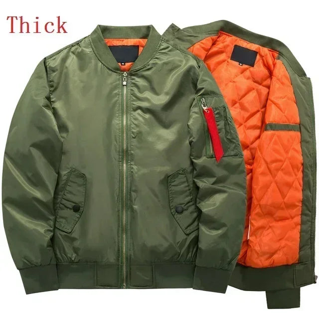 Men’s Casual Zip-Up Jacket – Lightweight or Thick Style for Spring & Fall