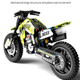 Technical Motorcycle Construction Kits, 1:10 Scale Model, Compatible with Lego Bricks, Building Blocks Toys for Boys & Adults