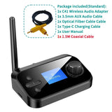 Multi-Function Bluetooth 5.0 Audio Transmitter & Receiver – DAC Converter with Optical & Coaxial Support